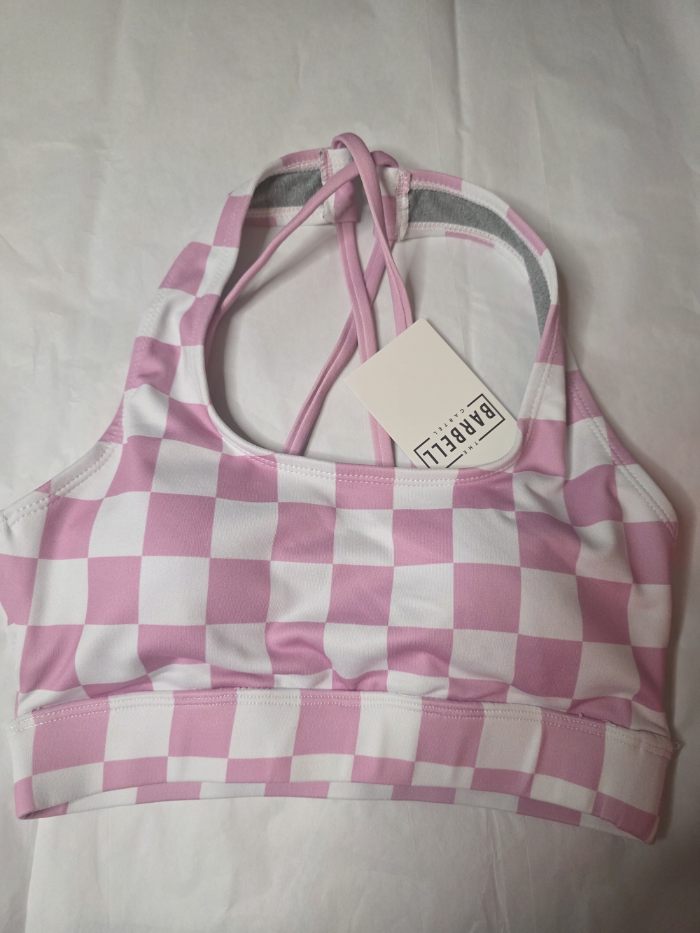The Barbell Cartel Checkerboard Sports Bra